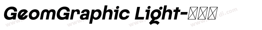 GeomGraphic Light字体转换